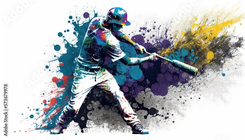 Baseballplayer - graffitistyle art photo