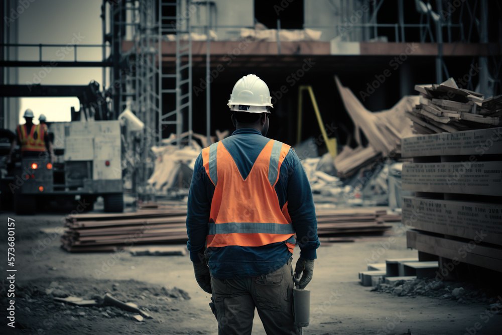 Protecting the Construction Site: An Illustration of a Worker in Protective Gear.
Generative AI Protecting the Construction Site: An Illustration of a Worker in Protective Gear.
Generative AI
