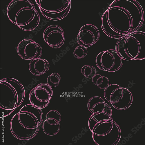 Modern beautiful dark abstract presentation background with circles