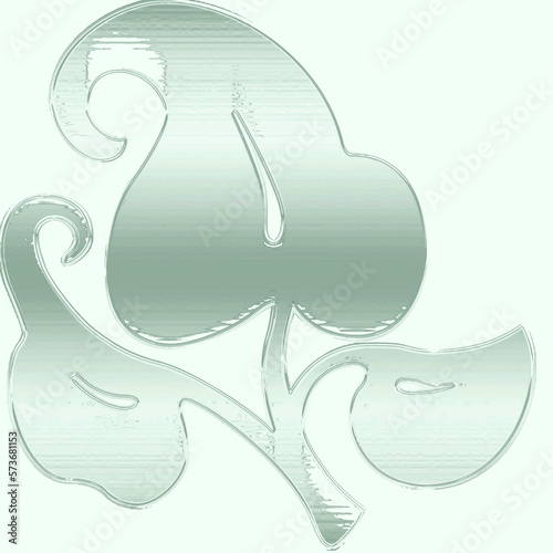 Illustration image of a flower, obtained with the help of computer graphics.