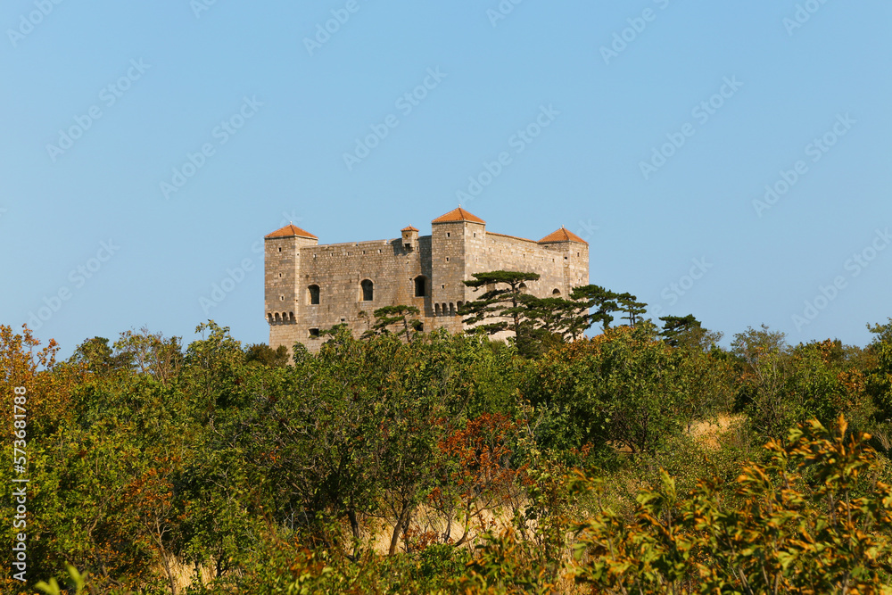 Nehaj fortress on top of a hill in Senj, Croatia.