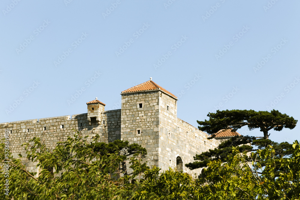 Close up of Nejah fortress in Senj, Croatia.