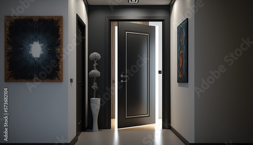 Interior, modern door 