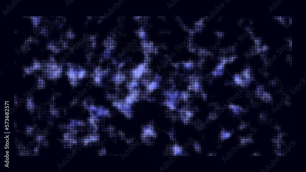 Big texture rectangle plane of network technology. Abstract infinity particles background. Digital futuristic backdrop. Big data visualization. 3D rendering.