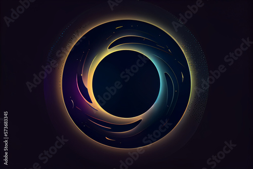 Abstract background with colorful circles. Generative AI
