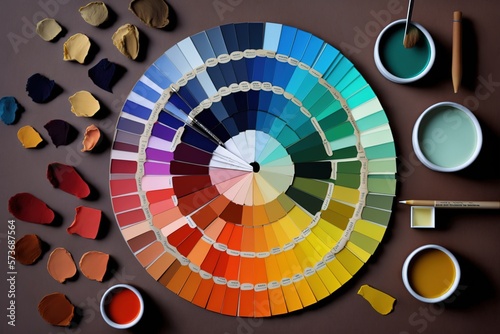 A color palette with differents colors photo