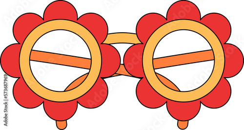 Vintage carnival flower shaped glasses