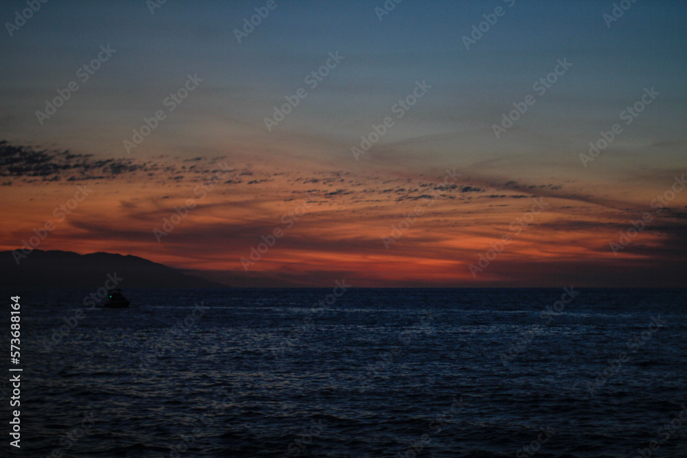 sunset over the sea sunset over the sea