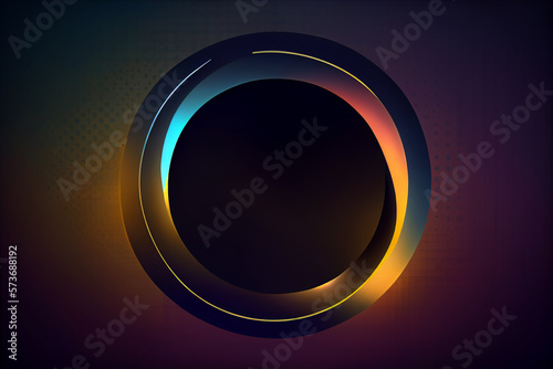 Abstract background with colorful circles. Generative AI