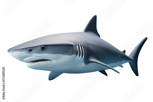Shark  isolated on transparent background. Generative Ai