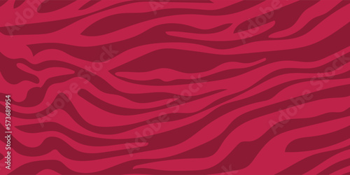 Zebra print. Abstract modern Viva Magenta background. Trend color of year 2023. Premium banner.