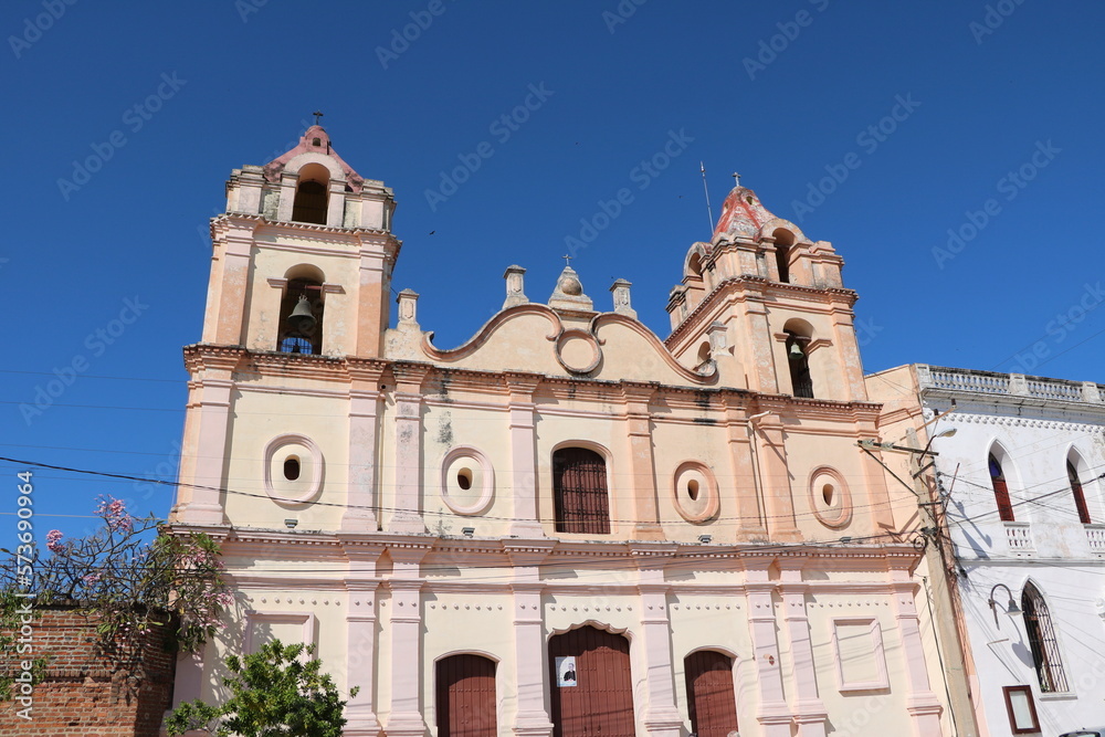 Church of Our Lady of Carmen at Plaza del Carmen in Camagüey, Cuba Caribbean