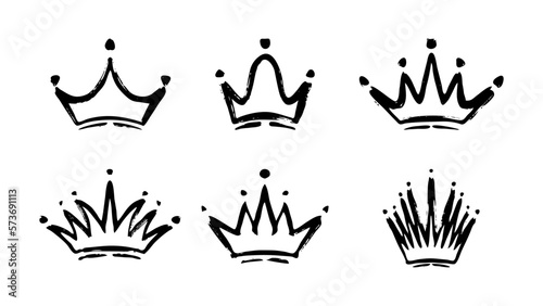The vector image of crowns art