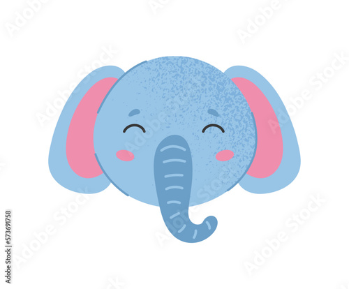 Cute elephant head