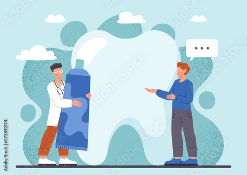 Dentist and patient