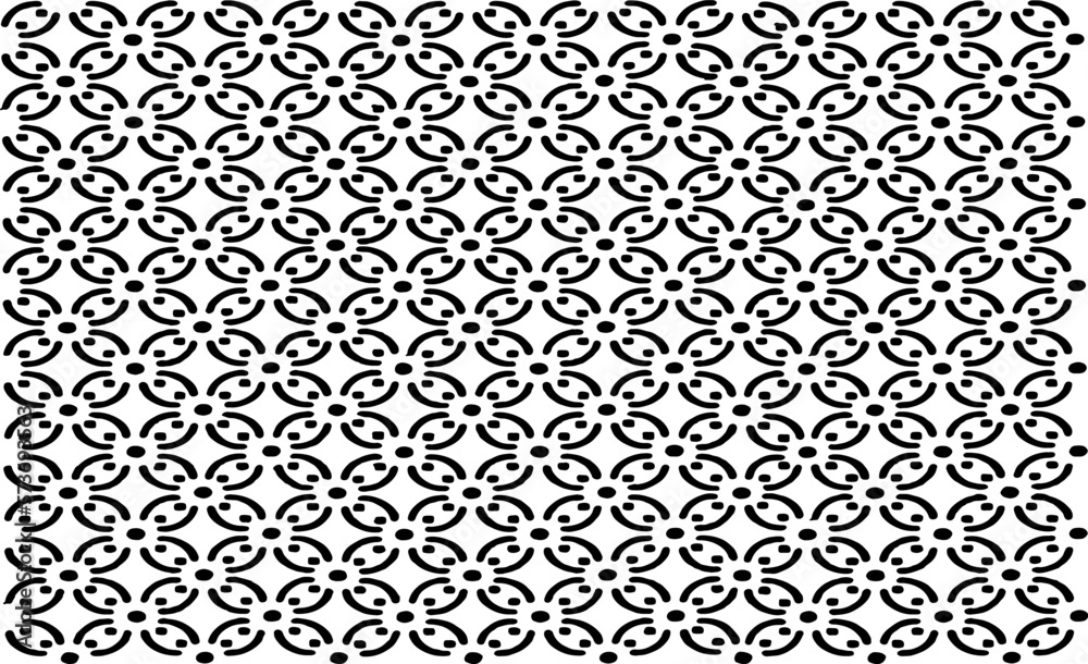 Black and white geometric pattern. Tileable texture background.