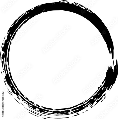 circle paint stroke grunge design illustration isolated on transparent background 