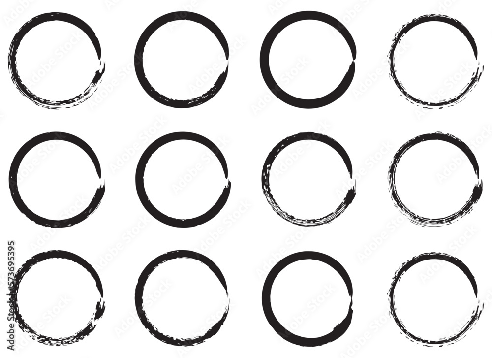 circle paint stroke grunge vector design illustration isolated on white background circle paint stroke grunge vector design illustration isolated on white background
