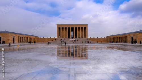 The mausoleum of Mustafa Kemal Atatürk, the founder of modern Turkey, and its surroundings, Anıtkabir, Ankara photo