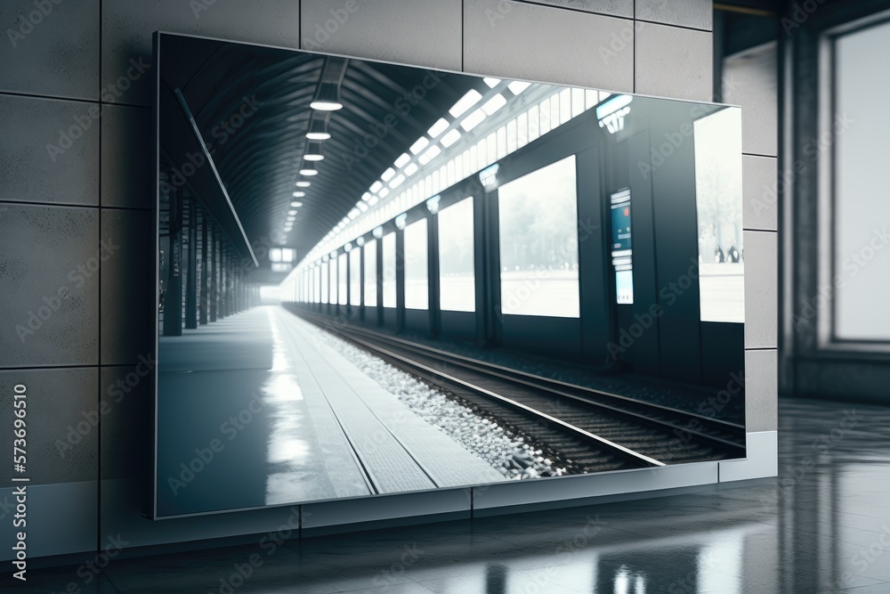 Naklejka premium train station - station platform