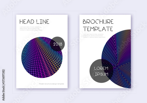 Trendy cover design template set. Rainbow abstract