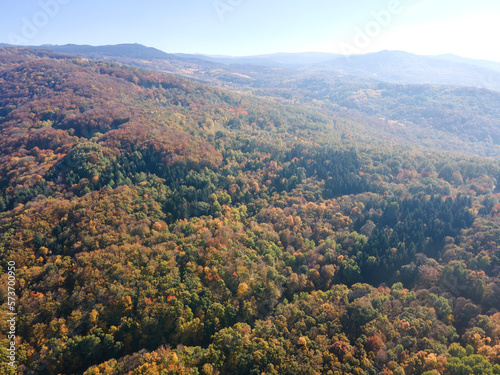 Aerial Autumn landscaape of Vitosha Mountain, Bulgaria © Stoyan Haytov