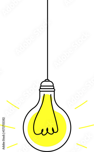 idea light bulb design illustration isolated on transparent background 