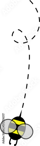 bee trail vector design illustration isolated on transparent background 