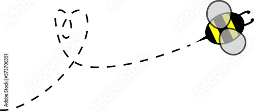 bee trail vector design illustration isolated on transparent background 