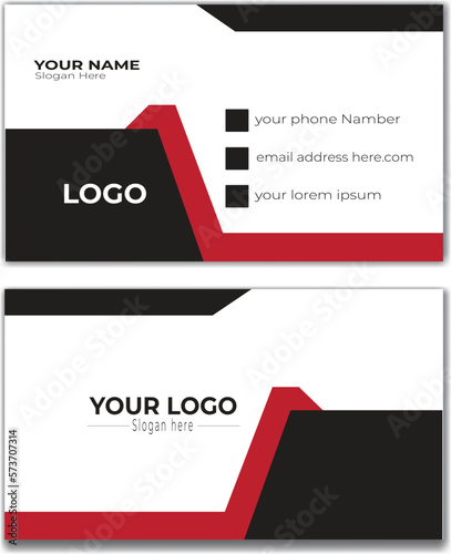 business card templatebusiness card template Modern presentation card Business card. Vector business card template. Visiting card for business and personal use. Vector illustration design. photo