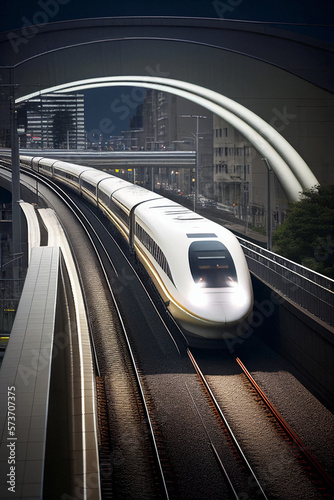 Fotografiet Commuter Train - Generative Ai
