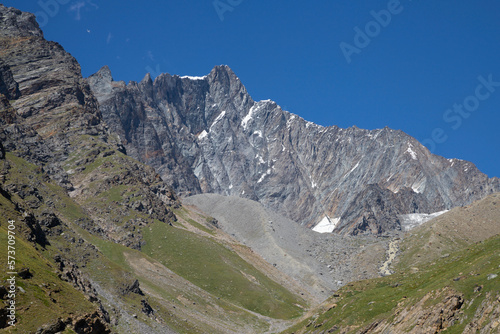 The Täschhorn peak in Walliser alps over the Mattertal valley - Ottafe photo