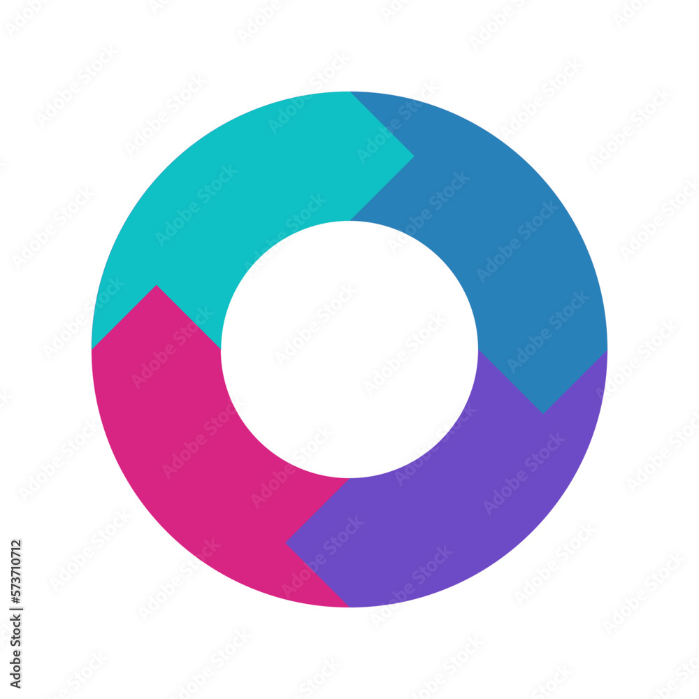 Four Steps Circle Infographic Chart Four Steps Circle Infographic Chart