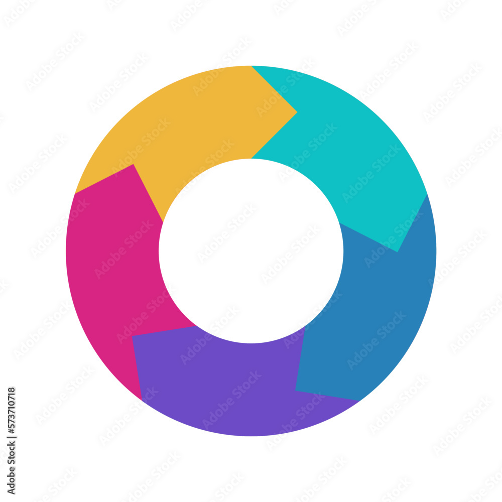 Five Steps Circle Infographic Chart Five Steps Circle Infographic Chart