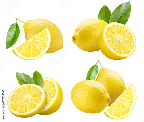 Delicious lemons collection cut out