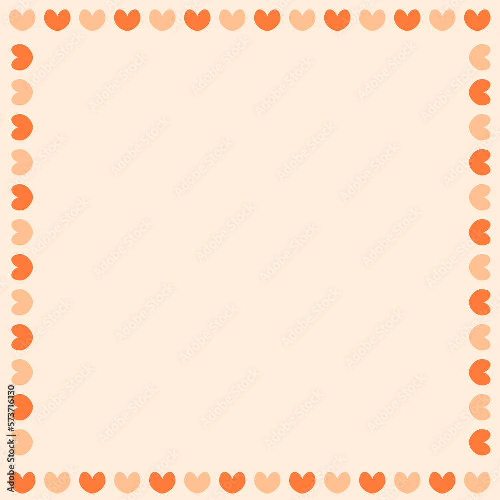 Obraz premium 정사각하트테두리