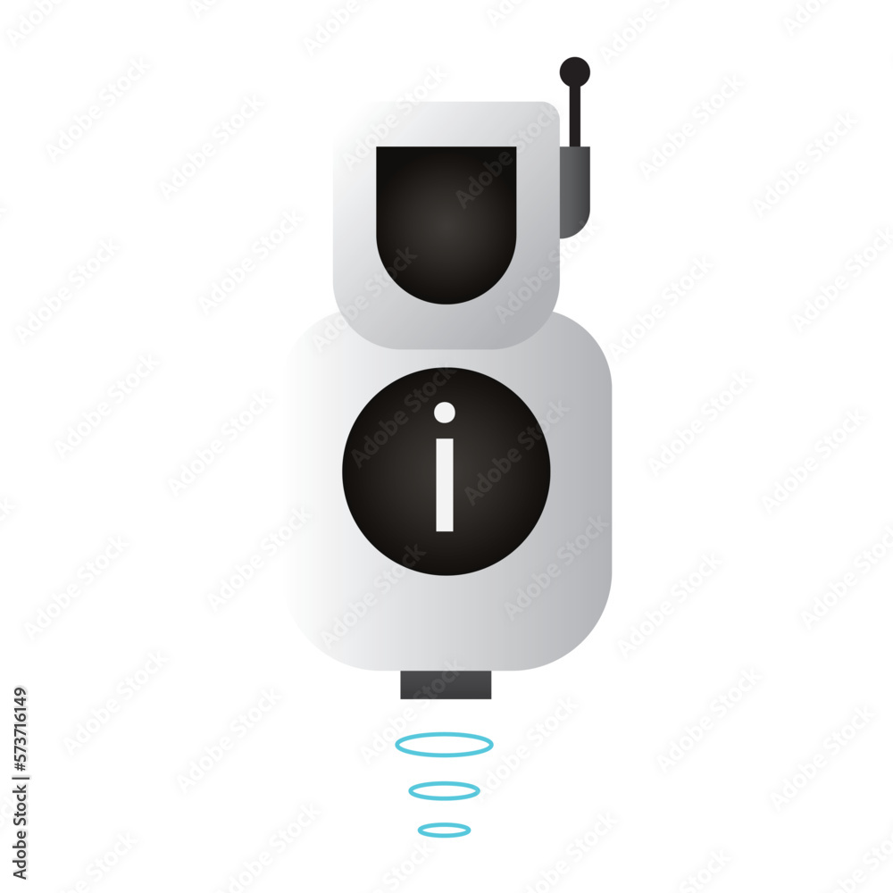 Isolatedc olored cute robot toy icon Vector Isolatedc olored cute robot toy icon Vector