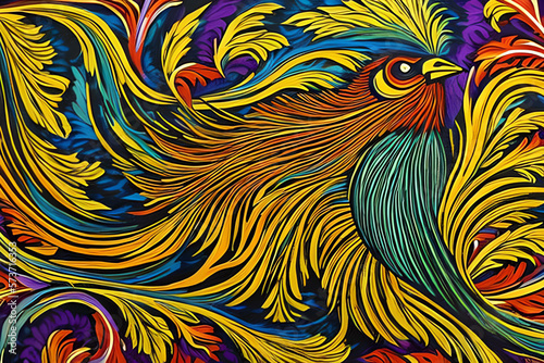 The Majestic Russian Firebird: A Mythical Creature of Legend with Generative AI