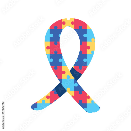 puzzle ribbon autism campaign