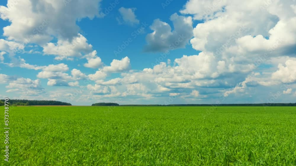 Time lapse of beautiful landscape with blue sky and fresh green grass Time lapse of beautiful landscape with blue sky and fresh green grass