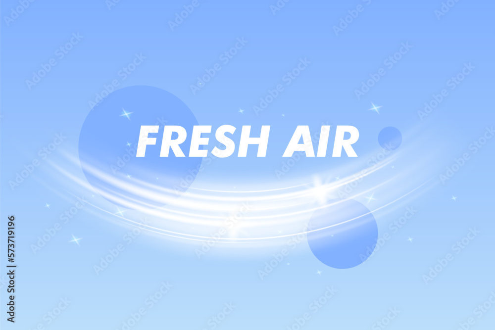 Blue waves fresh air aroma vector abstract clean flow technology condition design wavy pattern stream