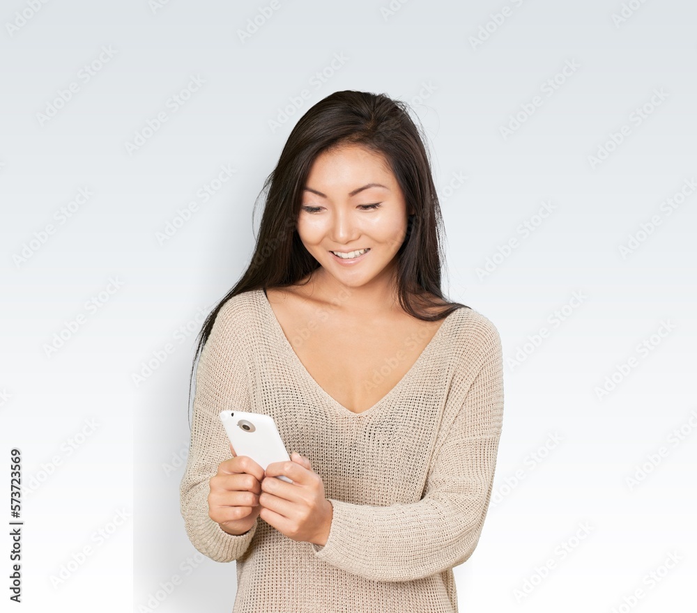 Young happy smart business person with phone Young happy smart business person with phone