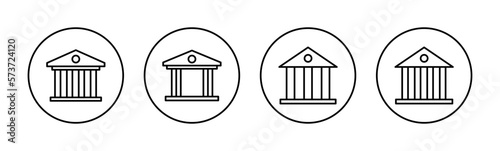 Bank icon vector for web and mobile app. Bank sign and symbol, museum, university