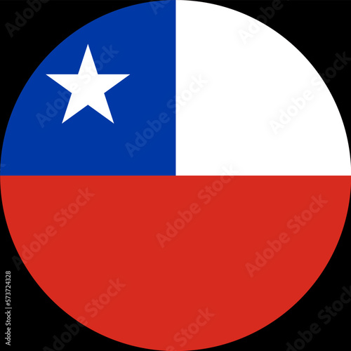 Chile flag button on white background Free Download Chile flag button on white background - GFXLoad