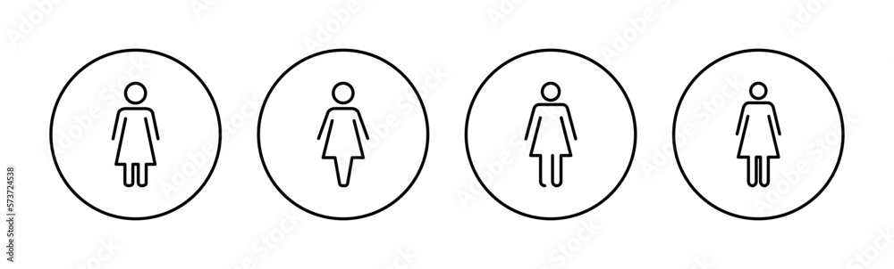 Female icon vector for web and mobile app. woman sign and symbol Female icon vector for web and mobile app. woman sign and symbol