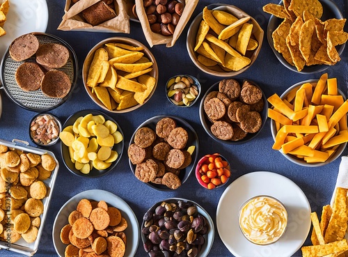 assortment of delicious food, selective focus