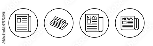 Newspaper icon vector for web and mobile app. news paper sign and symbolign