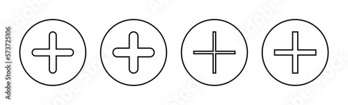 Plus Icon vector for web and mobile app. Add plus sign and symbol