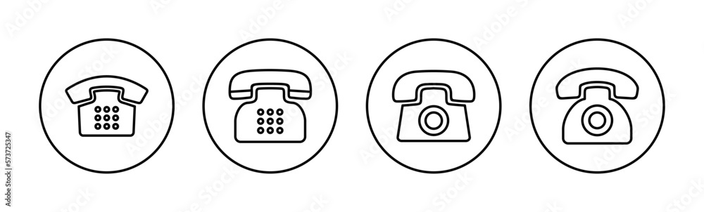 Telephone icon vector for web and mobile app. phone sign and symbol