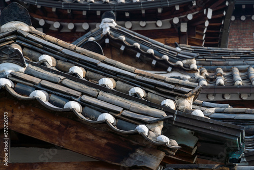 Photography The Traditional Roofs of Bukchon Hanok Village in Seoul
